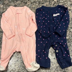 Carter's Pink and Navy Footies Set